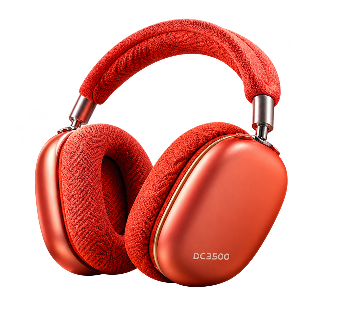 Orange over-ear headphones from the Greenzlive Apple Bar collection